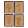 thumbnail image 1 of Stupell Industries Rustic Cottage Mushroom Sketches Graphic Art Black Framed Art Print Wall Art, Set of 4, Design by Ziwei Li, 1 of 7