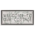thumbnail image 1 of Stupell Industries French Country Rustic Cottage Welcome Gray Floating Frame Canvas Art, 31 x 14, by Lil' Rue, 1 of 7