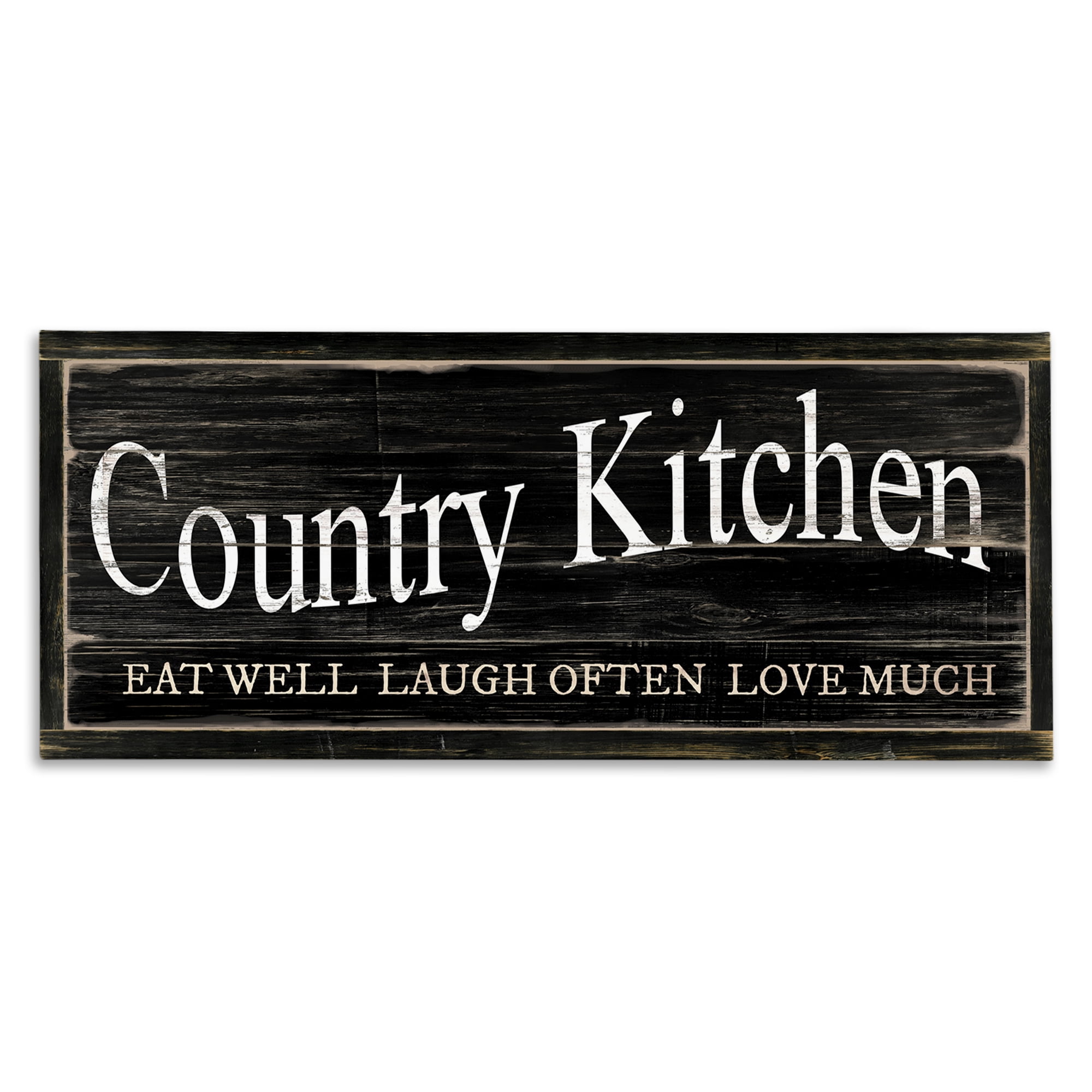Stupell Industries Rustic Country Kitchen Typography Painting Gallery Wrapped Canvas Art Print Wall Art, 40 x 17