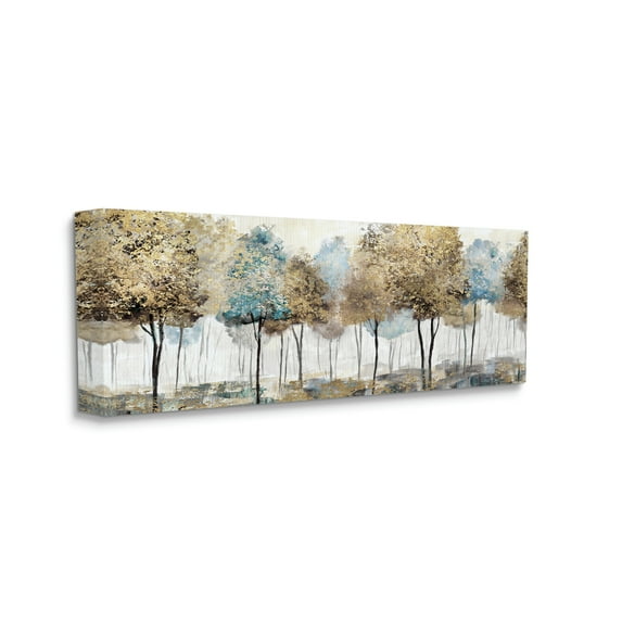 Stupell Industries Rustic Country Orchard Landscape Abstract Tall Trees Landscape Painting Gallery Wrapped Canvas Print Wall Art, 20 x 48