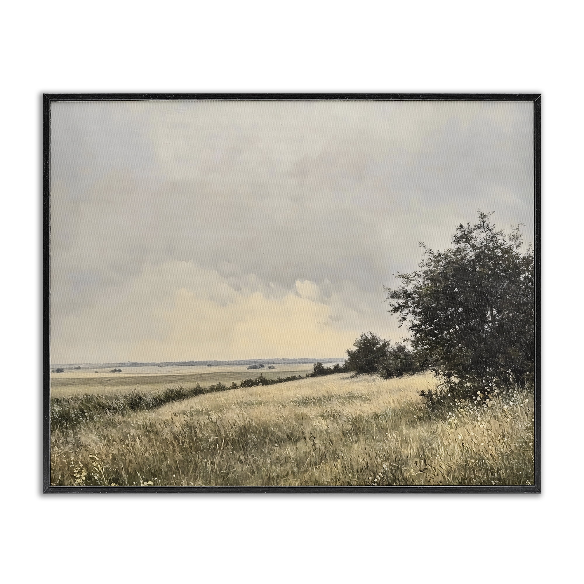Stupell Industries Rustic Countryside Hill Landscape Black Framed Giclee Art, design by Franklyn Gregory