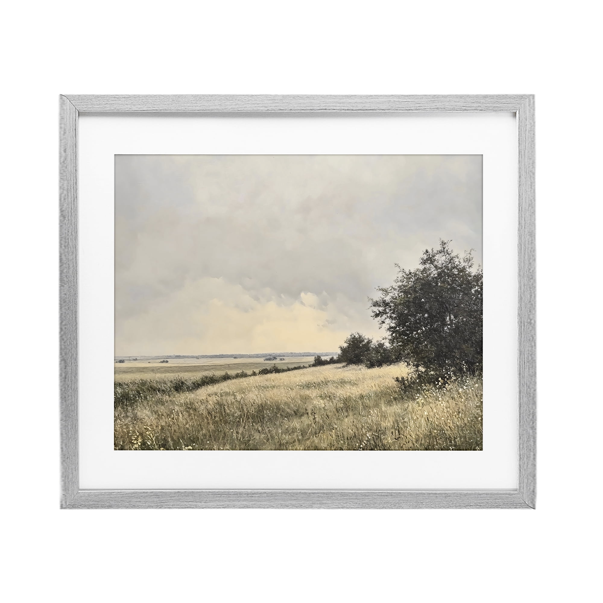 Stupell Industries Rustic Countryside Hill Landscape Gray Framed Print Under Glass, design by Franklyn Gregory