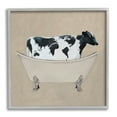 thumbnail image 1 of Stupell Industries Rustic Cow Farmhouse Bathroom Tub Animals & Insects Painting Gray Framed Art Print Wall Art, 1 of 7