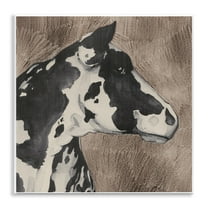 Stupell Industries Rustic Cow Looking Right Animals & Insects Painting Unframed Art Print Wall Art, 12 x 12