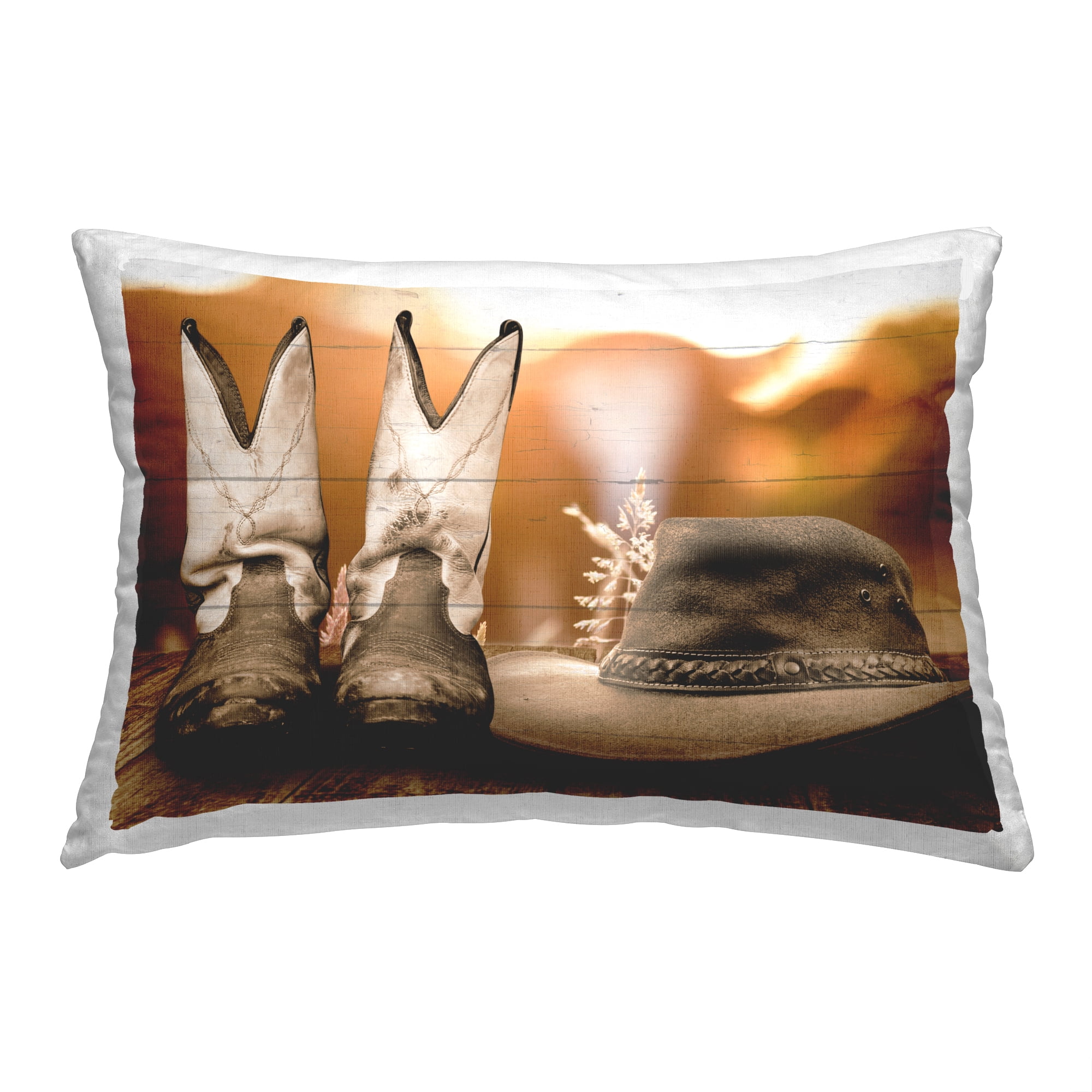 Stupell Industries Rustic Cowboy Fashion Decorative Printed Throw Pillow, 14 x 20
