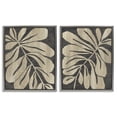 thumbnail image 1 of Stupell Industries Rustic Curved Leaves Floral Painting Gray Floater Framed Canvas Art Print Wall Art, 31 x 25, Set of 2, 1 of 9