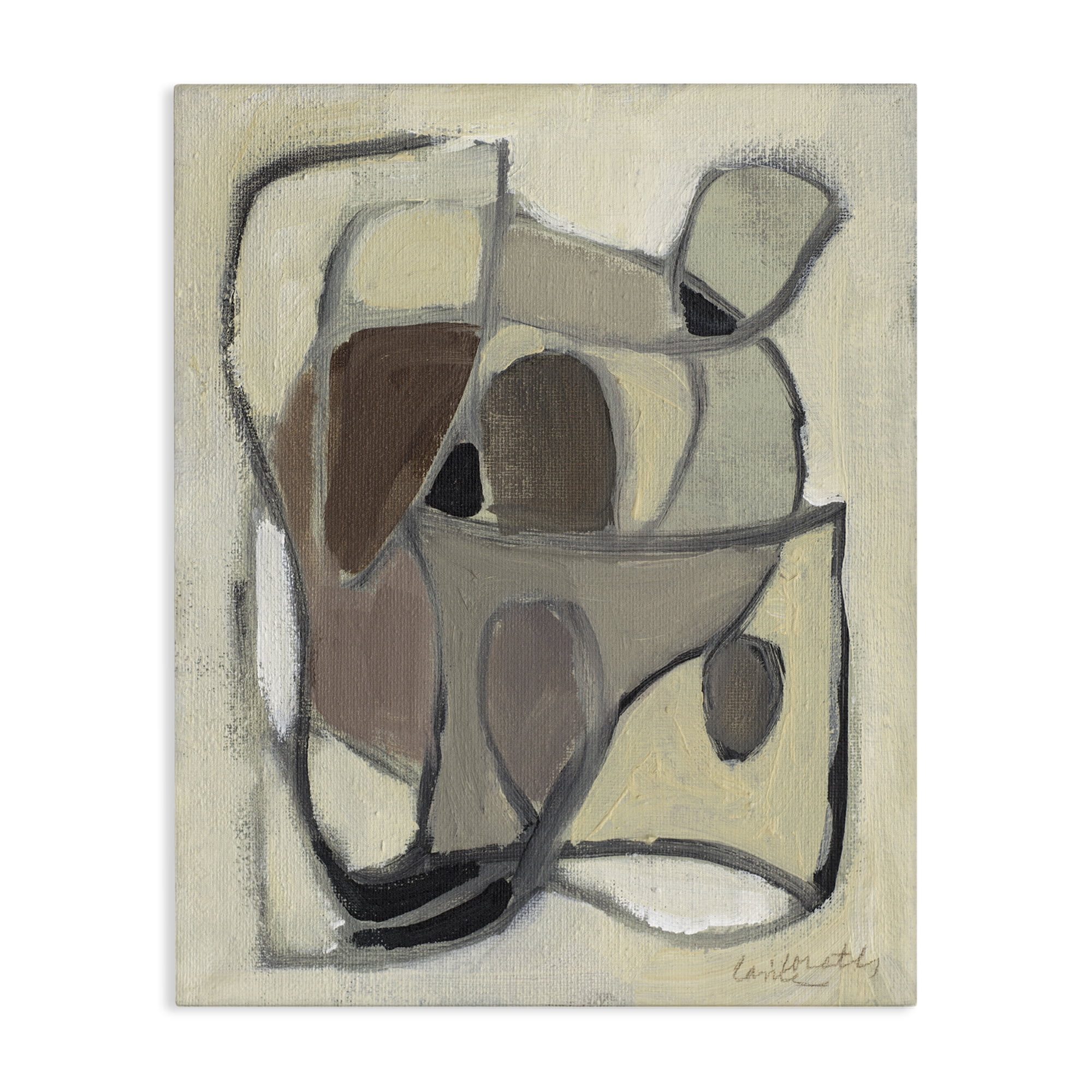 Stupell Industries Rustic Curved Shapes Abstract Canvas Wall Art, design by Lanie Loreth