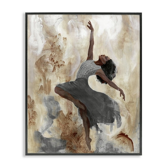 Stupell Industries Rustic Dancing Woman Novelty Painting Black Framed Art Print Wall Art, 11 x 14