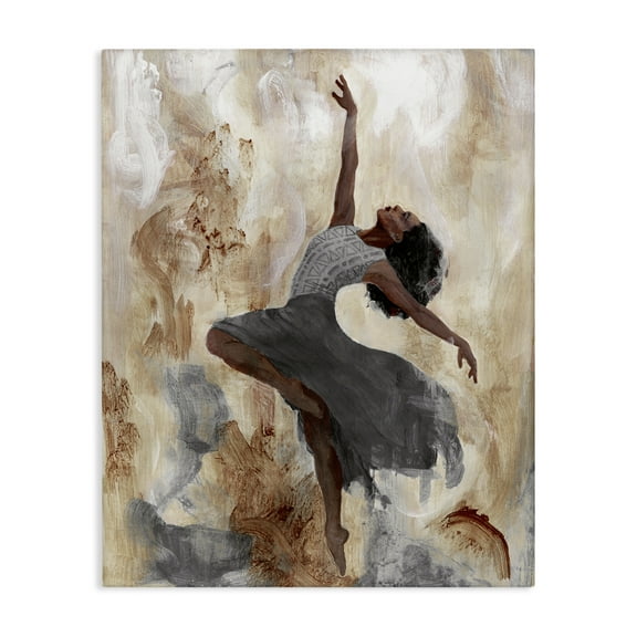 Stupell Industries Rustic Dancing Woman Novelty Painting Gallery Wrapped Canvas Art Print Wall Art, 16 x 20