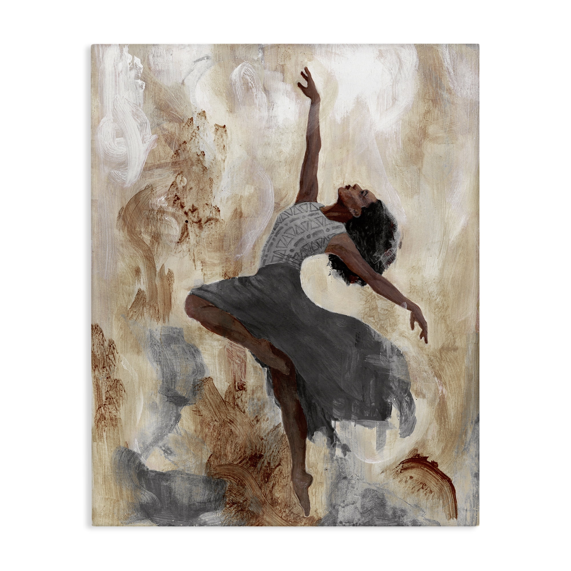 Stupell Industries Rustic Dancing Woman Novelty Painting Gallery Wrapped Canvas Art Print Wall Art, 36 x 48