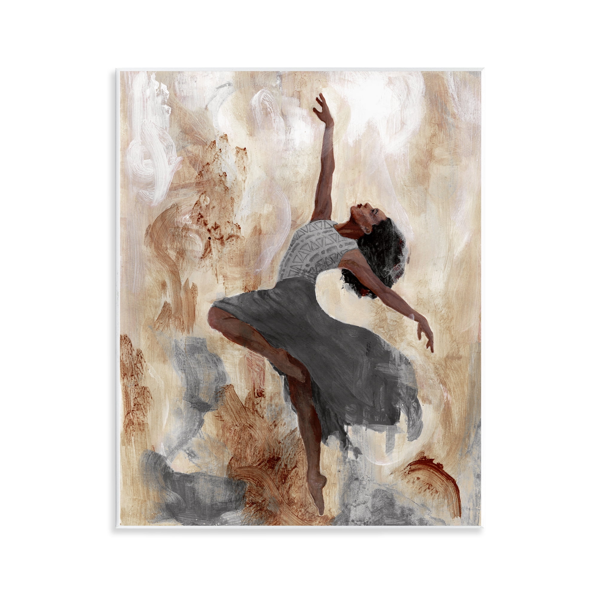 Stupell Industries Rustic Dancing Woman Novelty Painting Unframed Art Print Wall Art, 11 x 14
