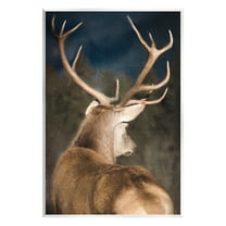 Stupell Industries Rustic Dark Deer Portrait Animals & Insects Painting Unframed Art Print Wall Art, 10 x 15