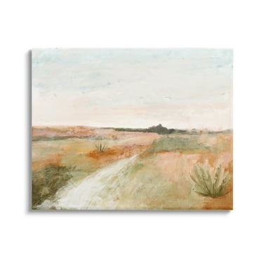 Stupell Industries Rustic Desert Landscape Nature Painting Gallery Wrapped Canvas Print Wall Art, 20 x 16