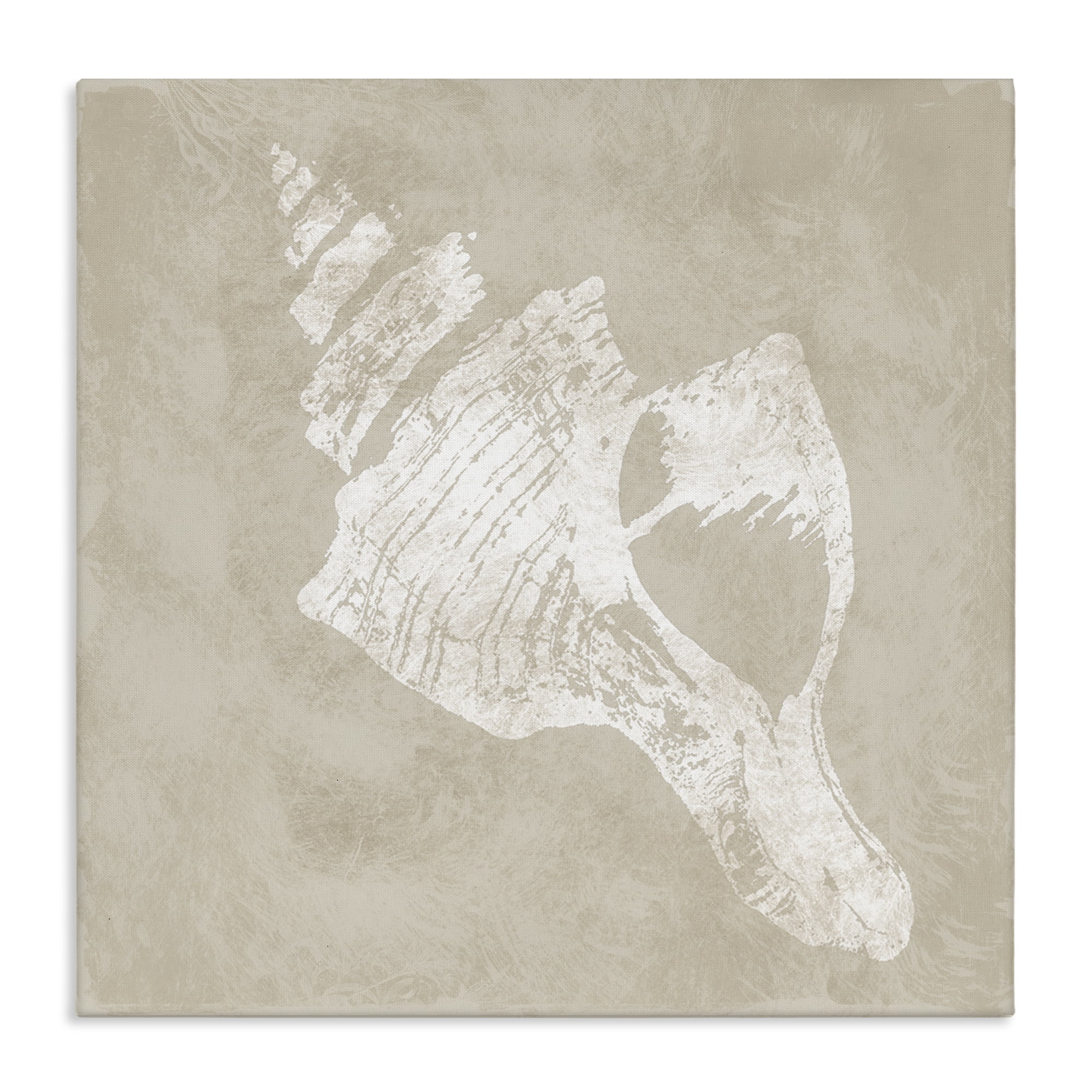 Stupell Industries Rustic Distressed Conch Nautical & Beach Painting Wrapped Canvas Art Print Wall Art, 30 x 30