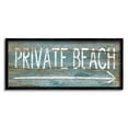 thumbnail image 1 of Stupell Industries Rustic Distressed Private Beach Sign Right Arrow Direction, 13 x 30, Designed by Jennifer Pugh, 1 of 7