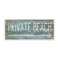 thumbnail image 1 of Stupell Industries Rustic Distressed Private Beach Sign Right Arrow Direction, 7 x 17, Designed by Jennifer Pugh, 1 of 6