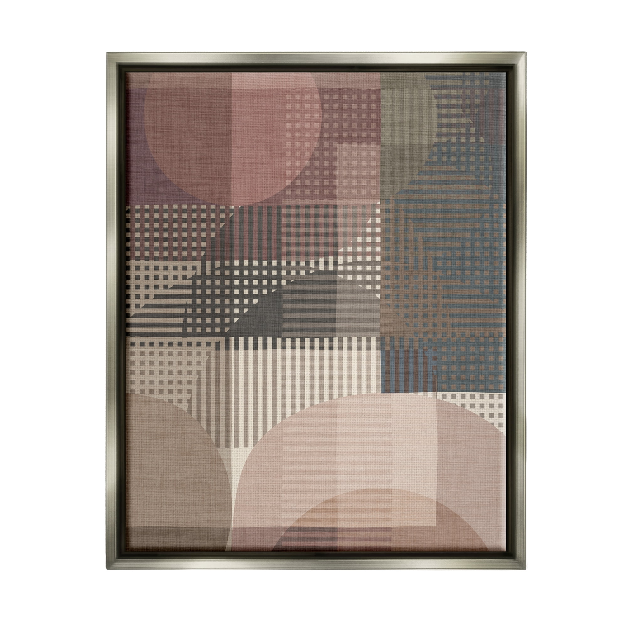 Stupell Industries Rustic Earthy Abstraction Abstract Painting Gray Floater Framed Canvas Art Print Wall Art, 25 x 31