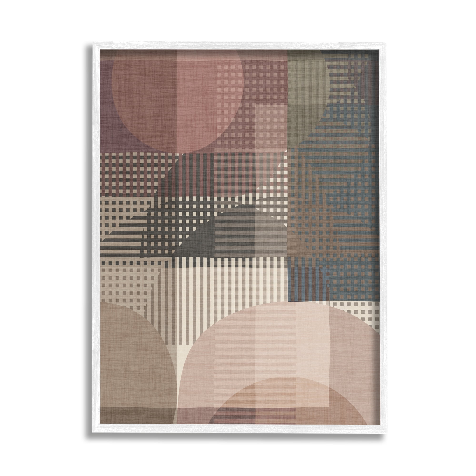 Stupell Industries Rustic Earthy Abstraction Abstract Painting White Framed Art Print Wall Art, 11 x 14