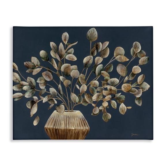 Stupell Industries Rustic Eucalyptus Leaves Botanical & Floral Painting Gallery Wrapped Canvas Art Print Wall Art, 30 x 24