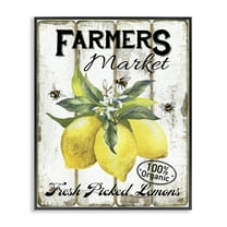 Stupell Industries Rustic Farm Market Lemons Food & Beverage Painting Black Framed Art Print Wall Art, 11 x 14