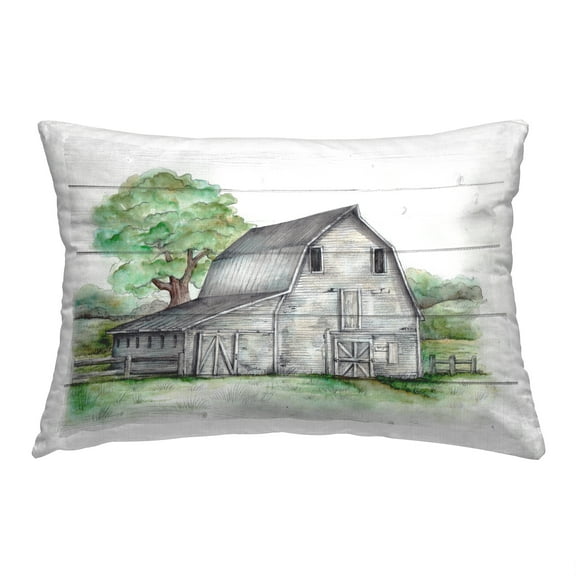 Stupell Industries Rustic Farmhouse Barn Decorative Printed Throw Pillow, 14 x 20