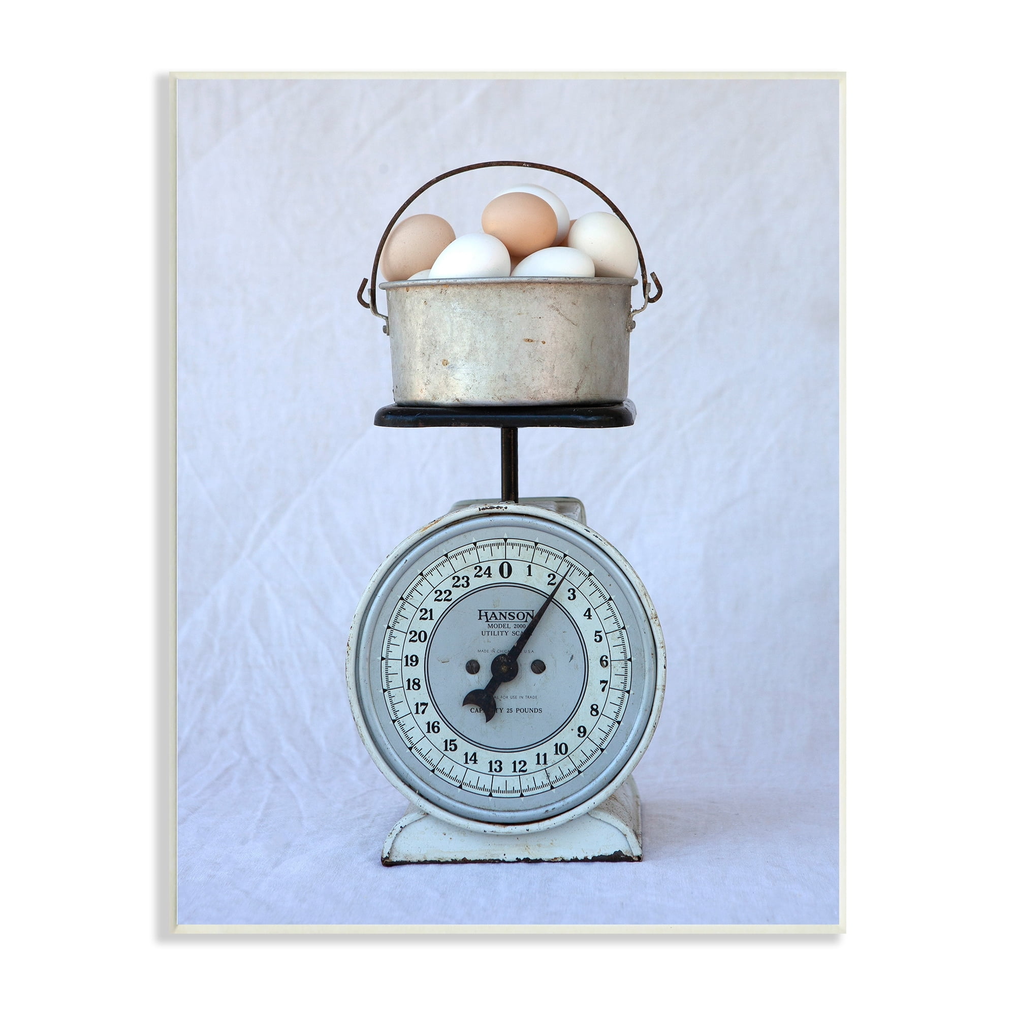Stupell Industries Rustic Farmhouse Vintage Scale Buck Full of Eggs,10 x 15, Design by Tania Soderman