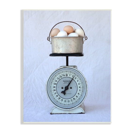 Stupell Industries Rustic Farmhouse Vintage Scale Buck Full of Eggs,13 x 19, Design by Tania Soderman