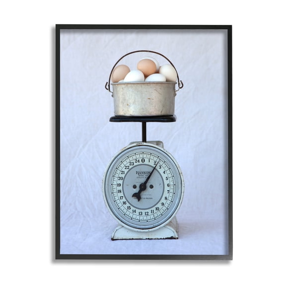 Stupell Industries Rustic Farmhouse Vintage Scale Buck Full of Eggs,24 x 30, Design by Tania Soderman