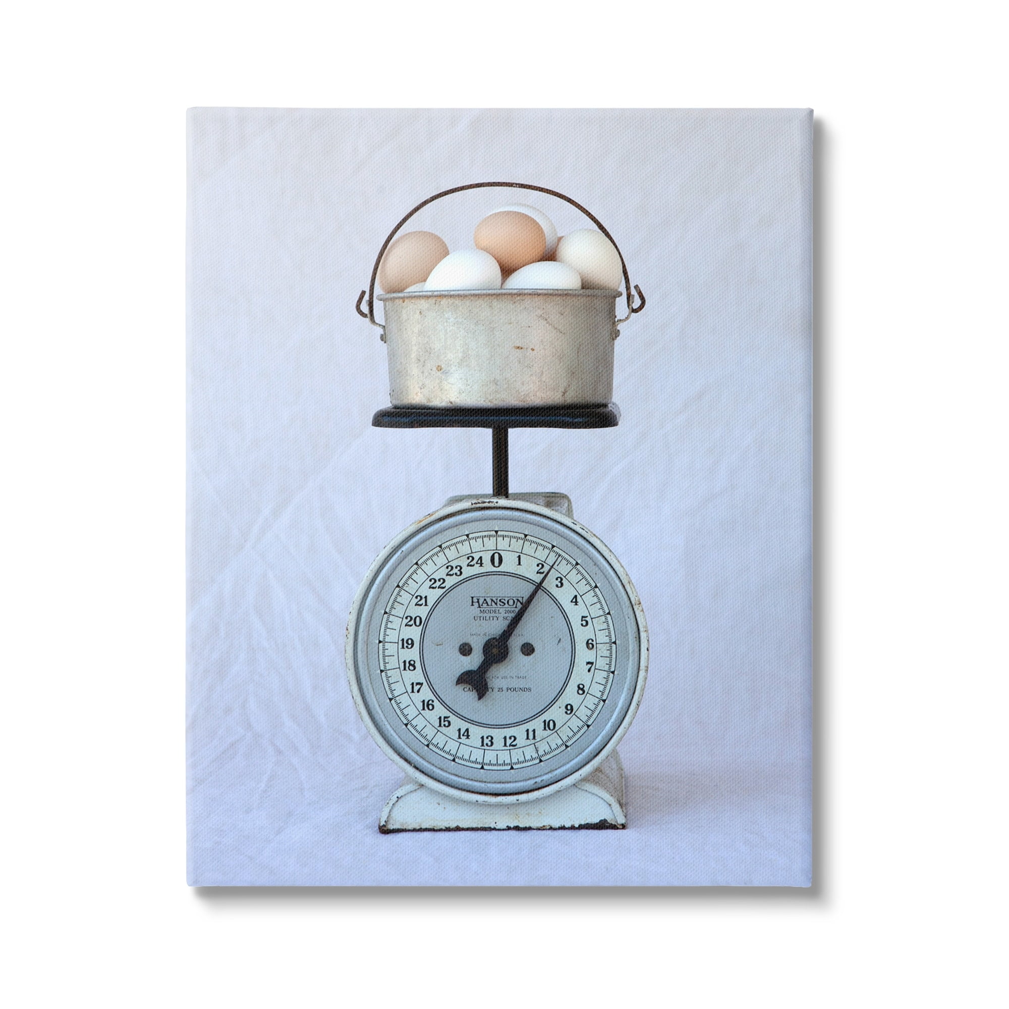 Stupell Industries Rustic Farmhouse Vintage Scale Buck Full of Eggs,30 x 40, Design by Tania Soderman