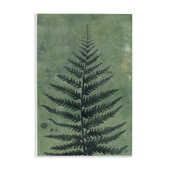 Stupell Industries Rustic Fern Impression Plants & Flowers Painting Unframed Art Print Wall Art, 10 x 15