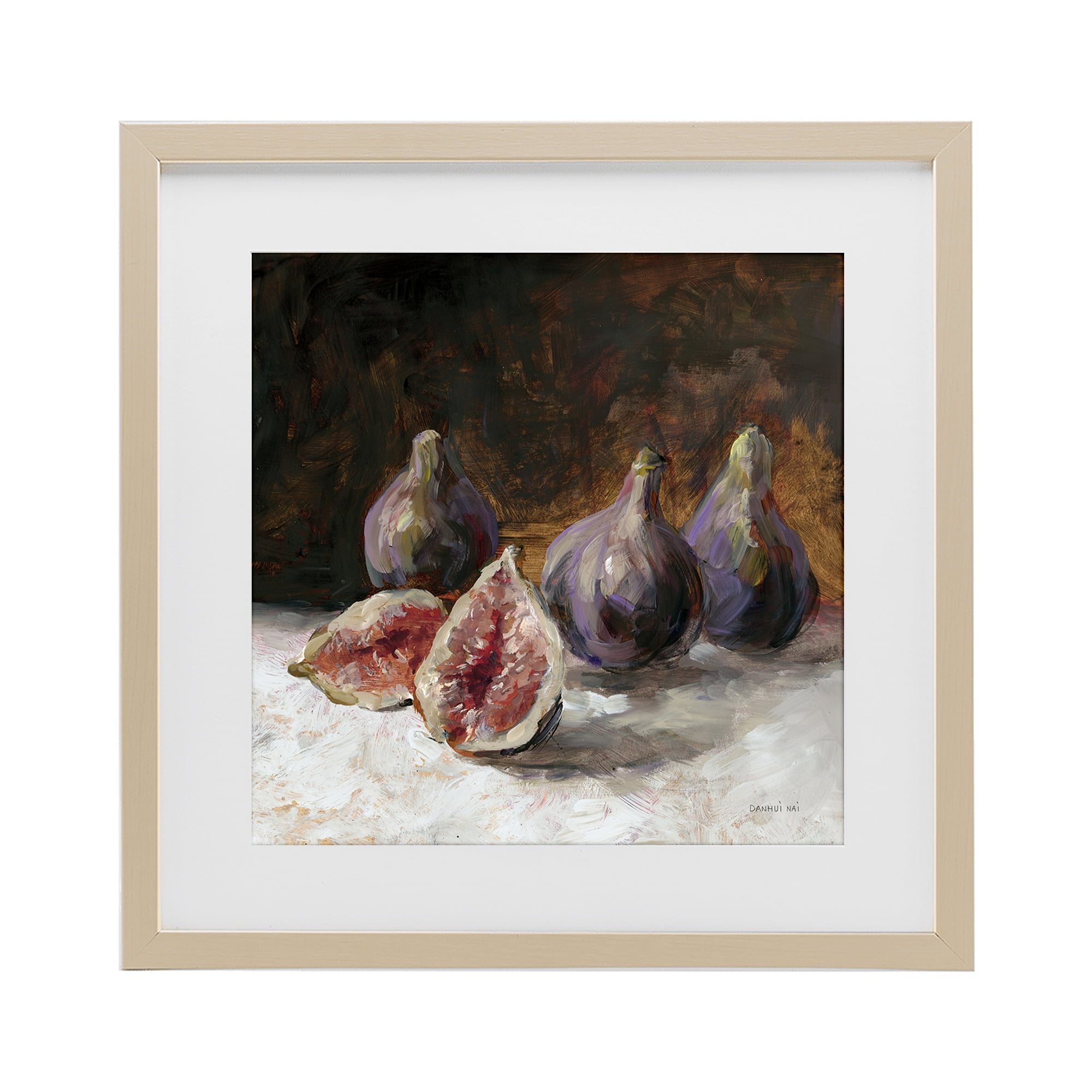 Stupell Industries Rustic Fig Still Life Birch Framed Print Under Glass, design by Danhui Nai