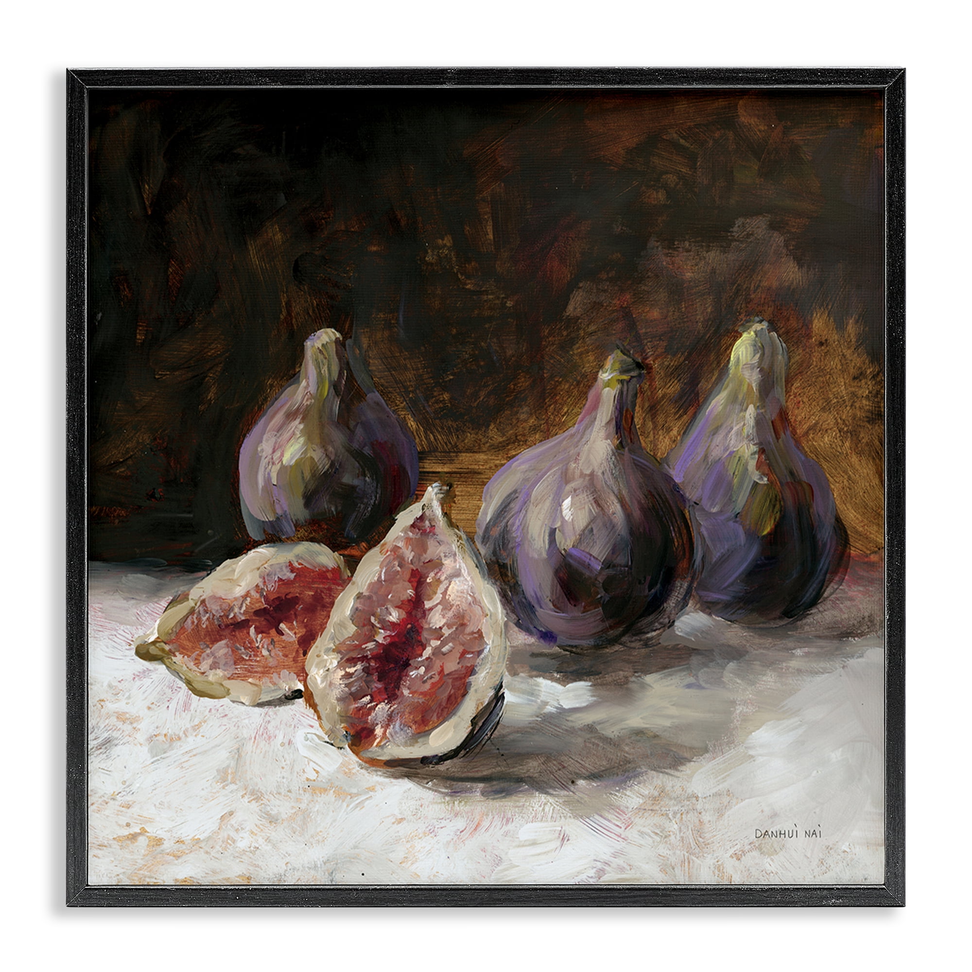 Stupell Industries Rustic Fig Still Life Black Framed Giclee Art, design by Danhui Nai