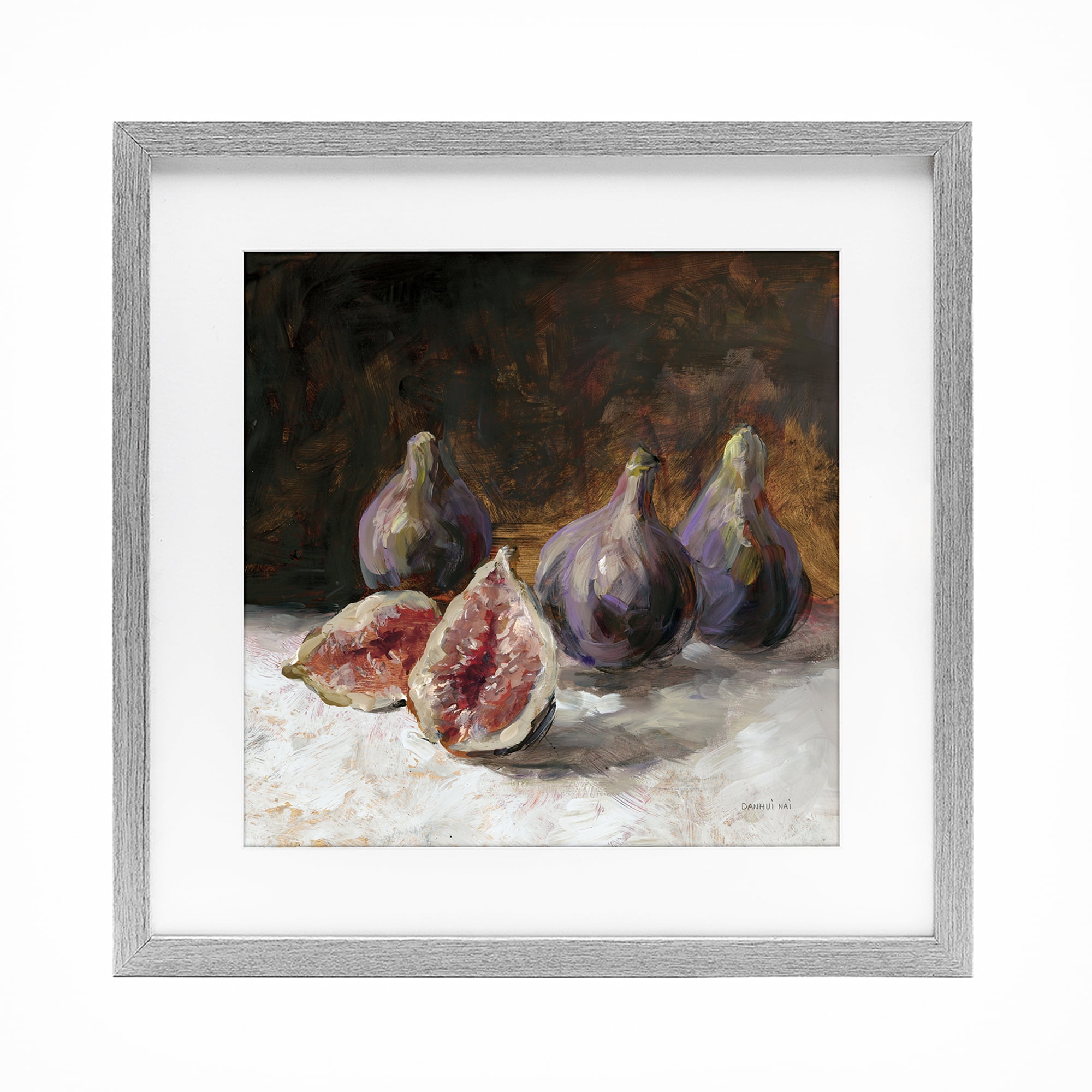 Stupell Industries Rustic Fig Still Life Gray Framed Print Under Glass, design by Danhui Nai