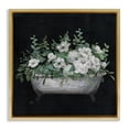 thumbnail image 1 of Stupell Industries French Country Rustic Floral Bathtub Gold Floating Frame Canvas Art, 18 x 18, by Nan, 1 of 8