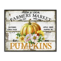 Stupell Industries Rustic & Floral Farm Market Holiday Painting Black Framed Art Prints Wall Art, 14 x 11