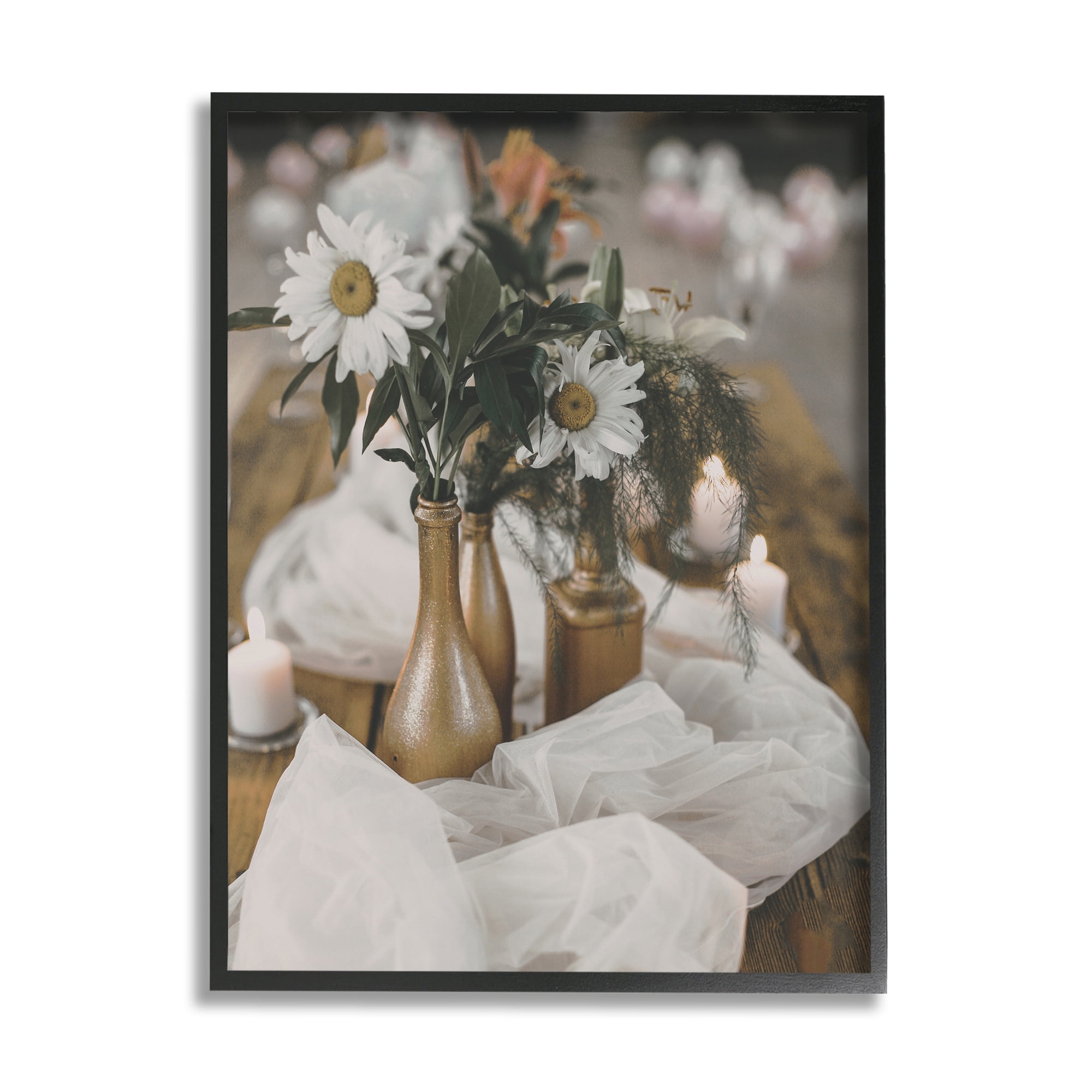 Stupell Industries Rustic Floral Still Life Botanical & Floral Photography Black Framed Art Print Wall Art, 16 x 20