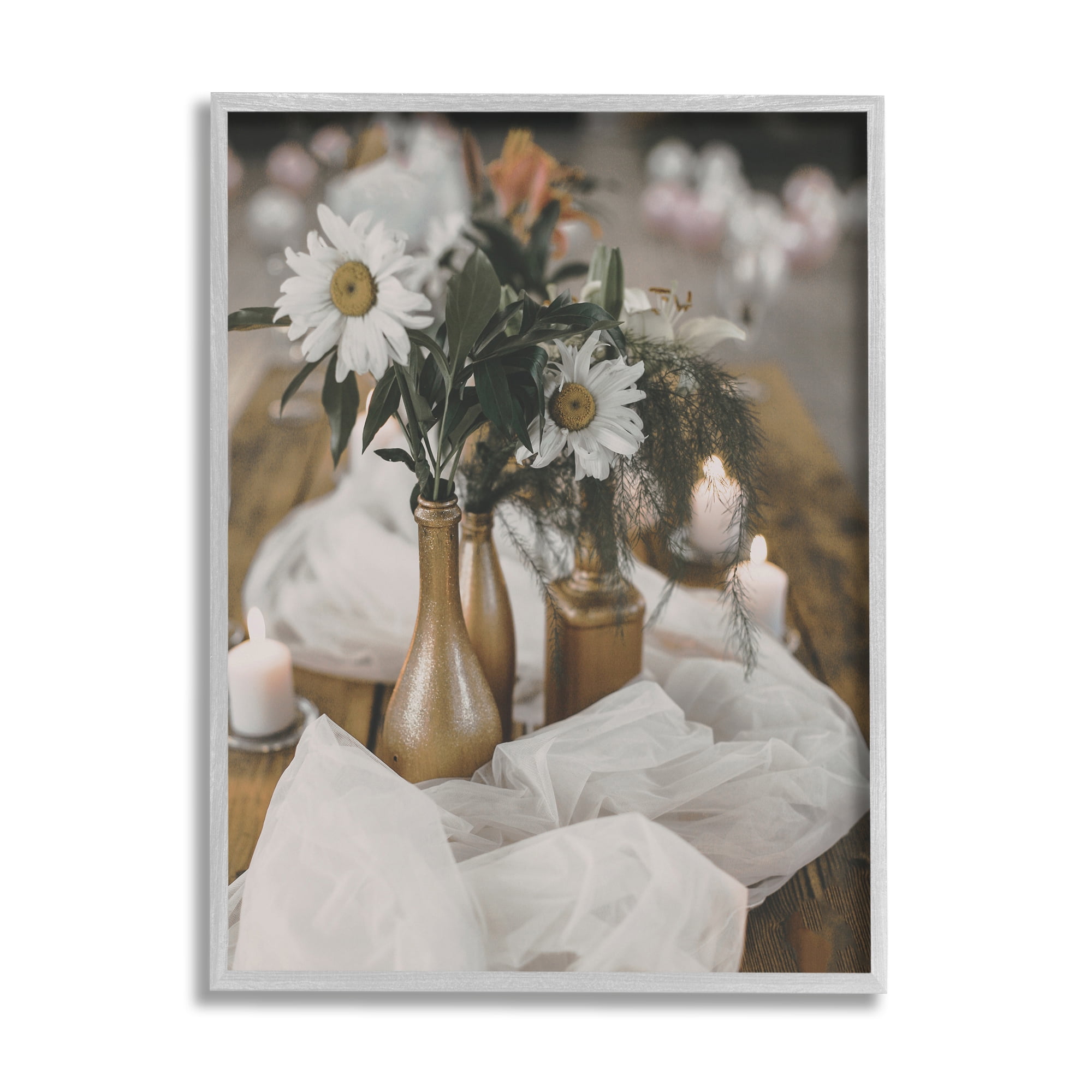 Stupell Industries Rustic Floral Still Life Botanical & Floral Photography Gray Framed Art Print Wall Art, 11 x 14