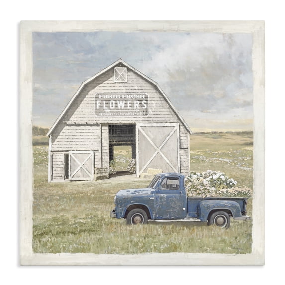 Stupell Industries Rustic Lodge Rustic Flower Barn Canvas Art, 36 x 36, by Amber Sterling