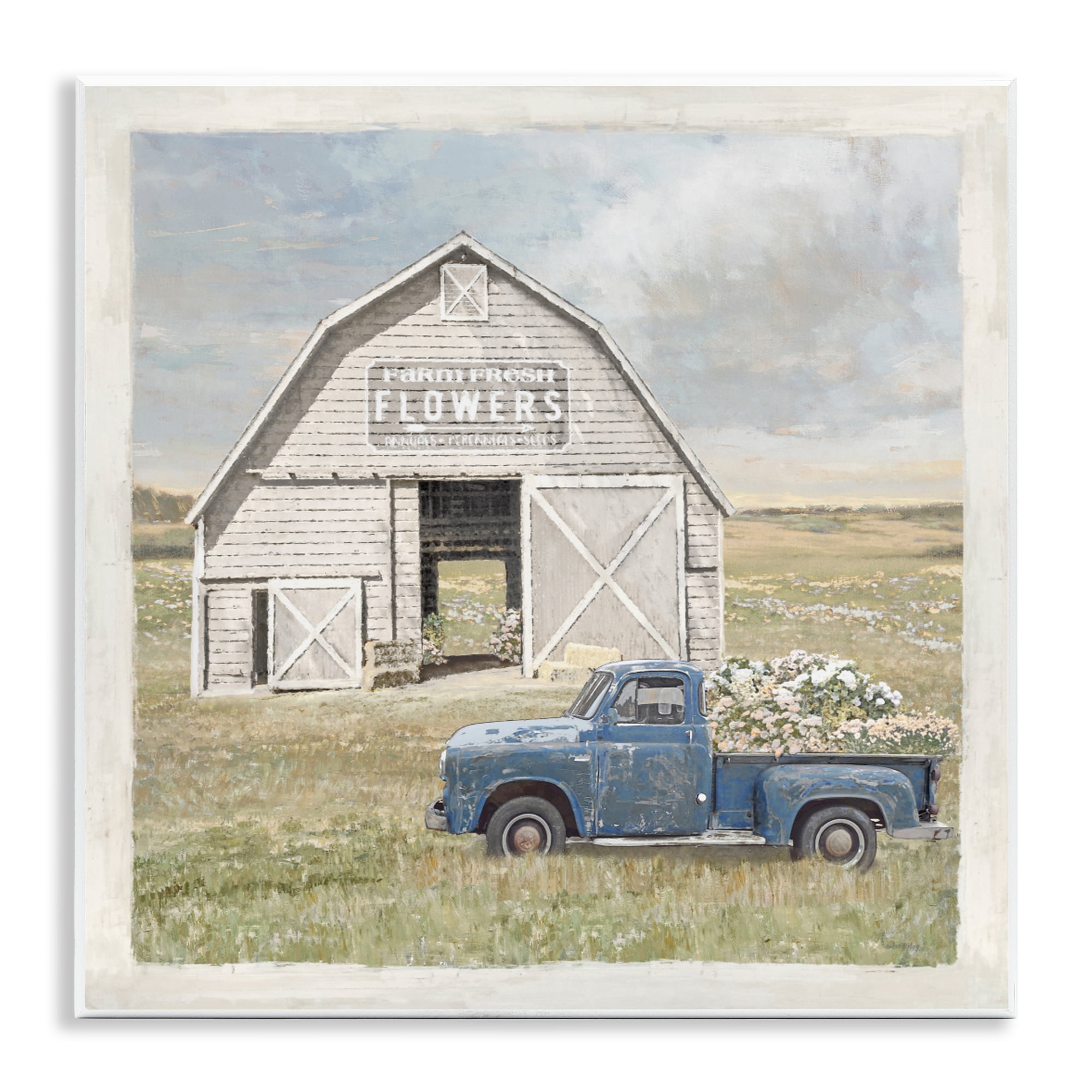 Stupell Industries Rustic Flower Barn Wall Plaque Art, design by Amber Sterling