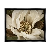 Stupell Industries Rustic Flower Close Up Botanical & Floral Photography Black Floater Framed Canvas Art Print Wall Art, 21 x 17