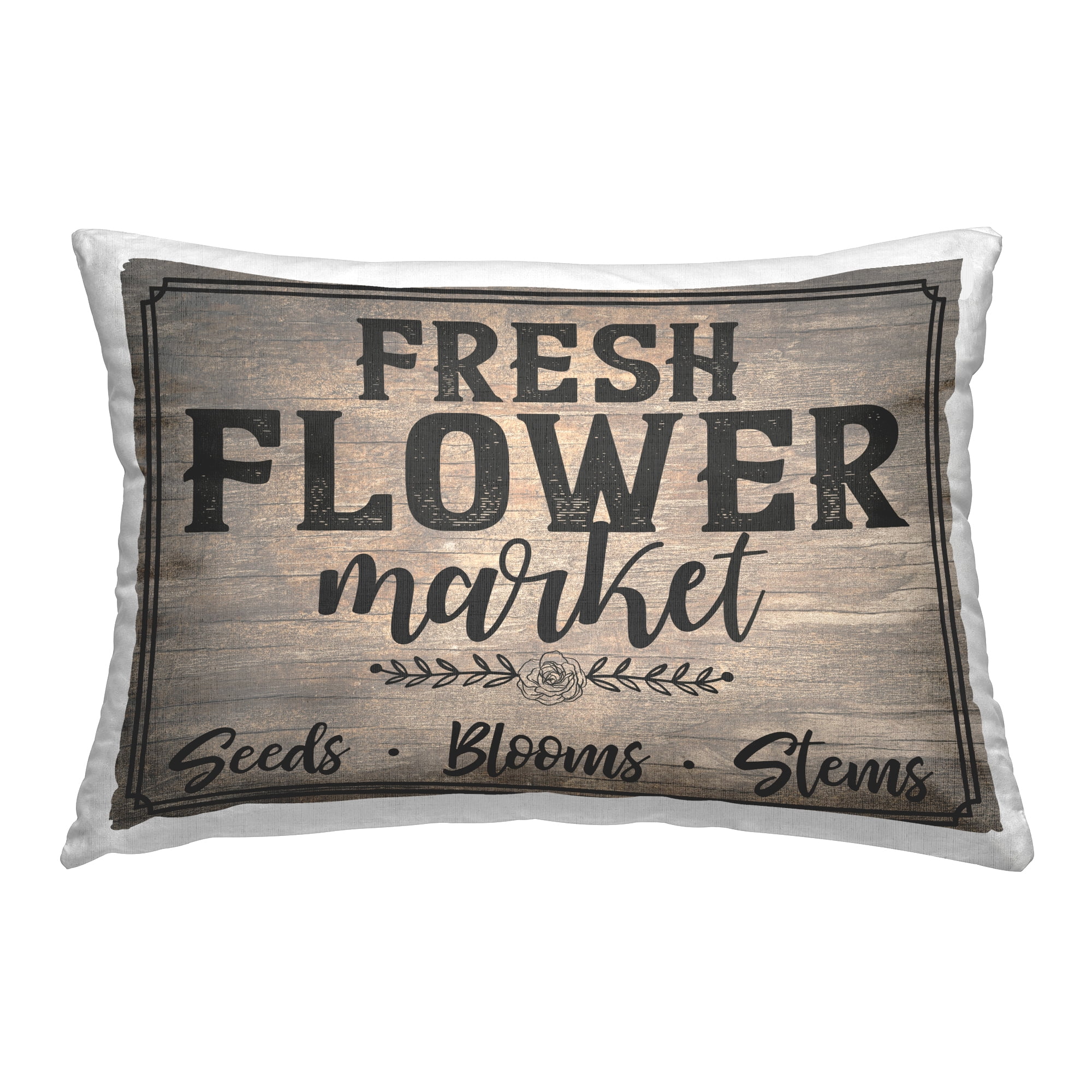 Stupell Industries Rustic Flower Market Decorative Printed Throw Pillow Design by Angela Nickeas.