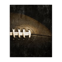 Stupell Industries Rustic Football Close Up Sports & Sports Teams Painting Wrapped Canvas Canvas Art Print Wall Art, 16 x 20