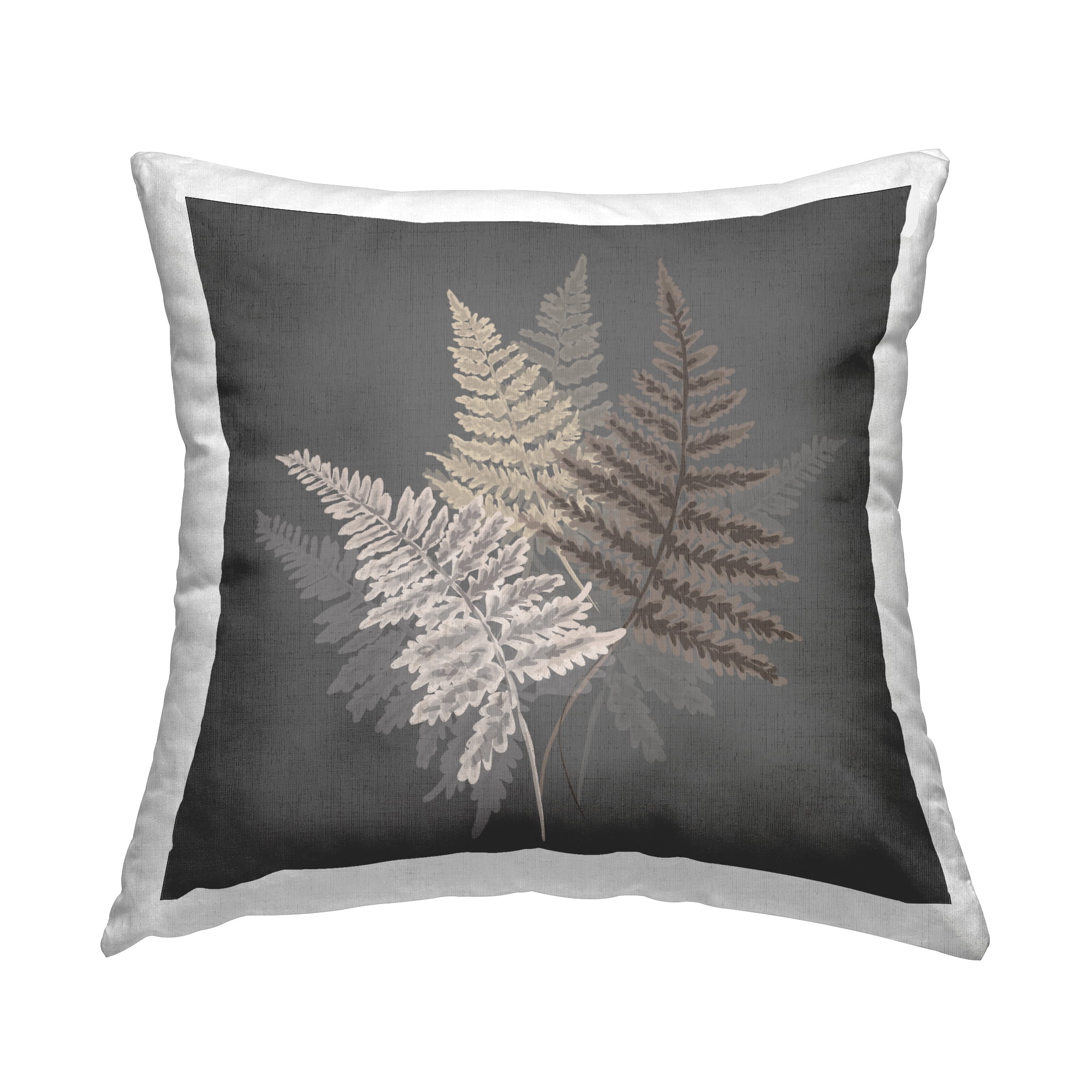Stupell Industries Rustic Forest Fern Arrangement over Grey Country Multi-Color,18 x 7 x 18 Decorative Pillows