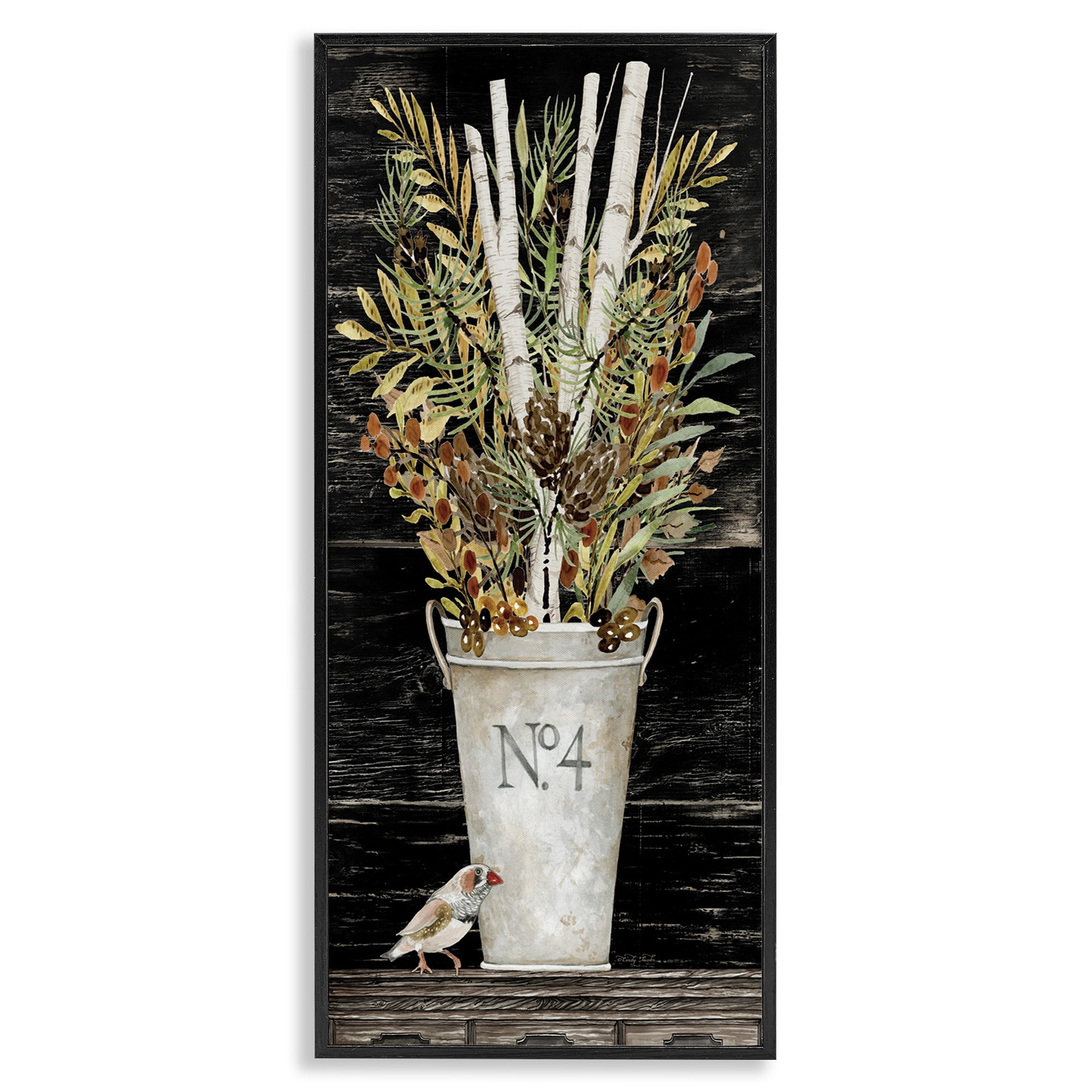 Stupell Industries Rustic Forest Greenery Bouquet Botanical & Floral ...