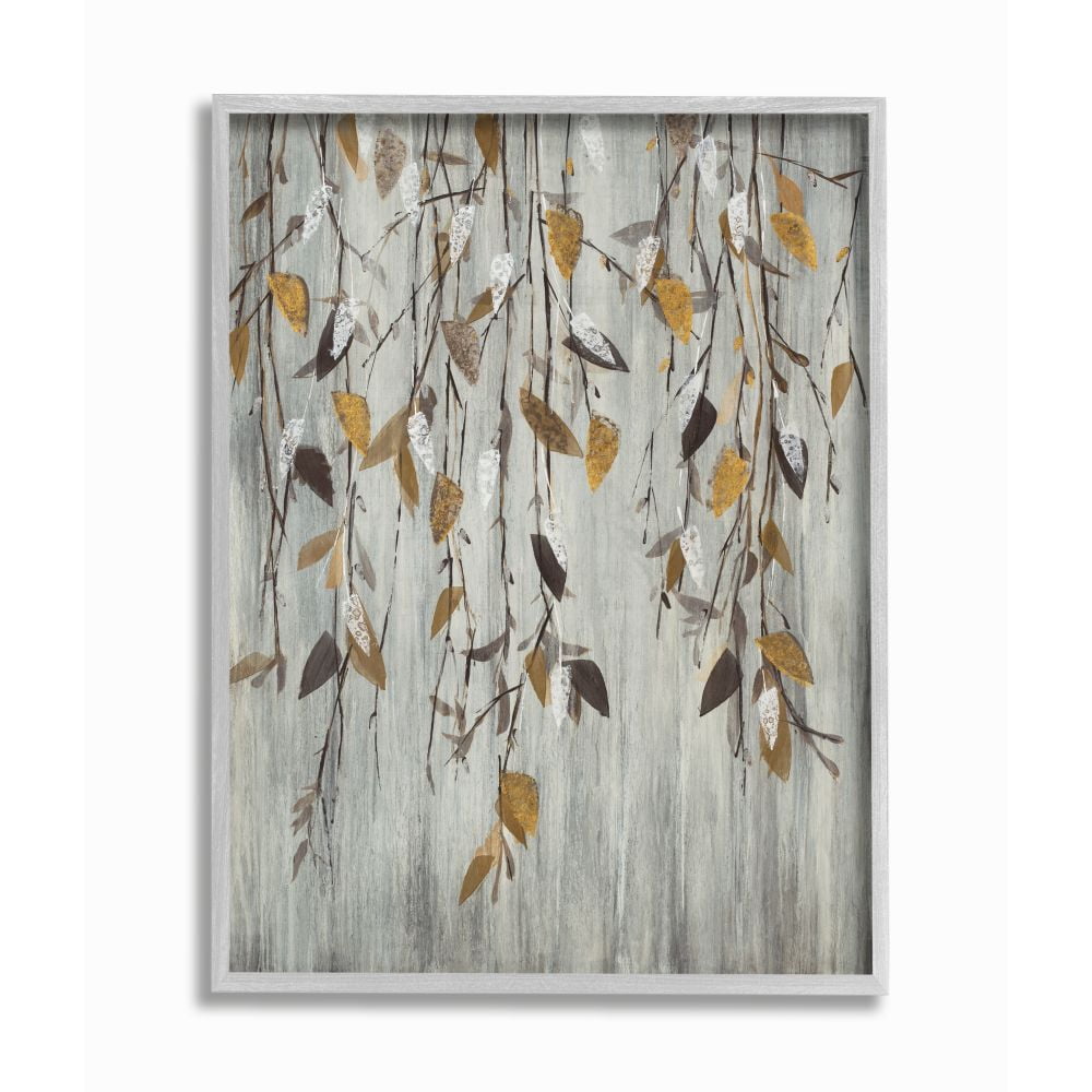 Stupell Industries Rustic Forest Vine Landscape Brown Grey Country Painting Framed Wall Art Design by Liz Jardine, 11" x 14", Gray Framed
