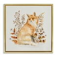 thumbnail image 1 of Stupell Industries Rustic Fox & Botanicals Animals & Insects Painting Gold Floater Framed Canvas Art Print Wall Art, 25 x 25, 1 of 10