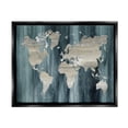 thumbnail image 1 of Stupell Industries Rustic Grain Patterned World Map Country Shapes Graphic Art Jet Black Floating Framed Canvas Print Wall Art, Design by Nan, 1 of 5