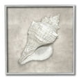 thumbnail image 1 of Stupell Industries Rustic Grey Conch Shell Nature Painting Gray Framed Art Print Wall Art, 12 x 12, 1 of 9