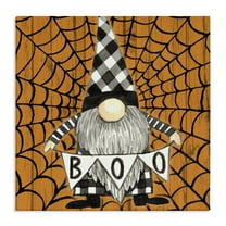 Stupell Industries Rustic Halloween Gnome Holiday Painting Wrapped Canvas Art Print Wall Art, 17 x 17