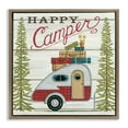 thumbnail image 1 of Stupell Industries Rustic Happy Camper Phrase Typography Painting Brown Floater Framed Canvas Art Print Wall Art, 25 x 25, 1 of 9